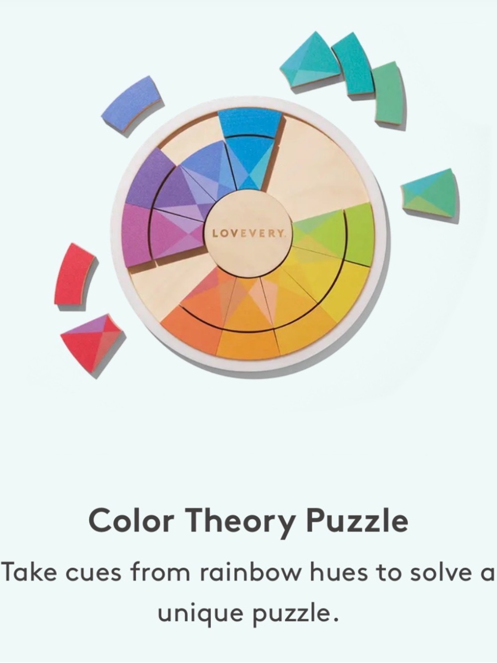 Lovevery Color Theory Puzzle - Wooden Color Matching Toy. Excellent condition!